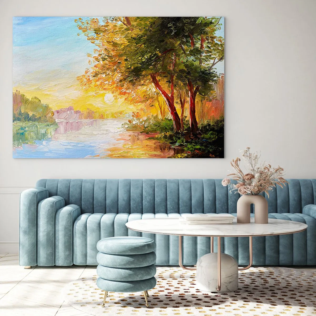 Glastavla - Bild på glas - Et in Arcadia ego - 100x70 cm