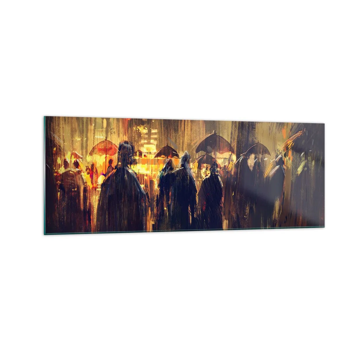 Glastavla - Bild på glas - Regnbekännare - 140x50 cm