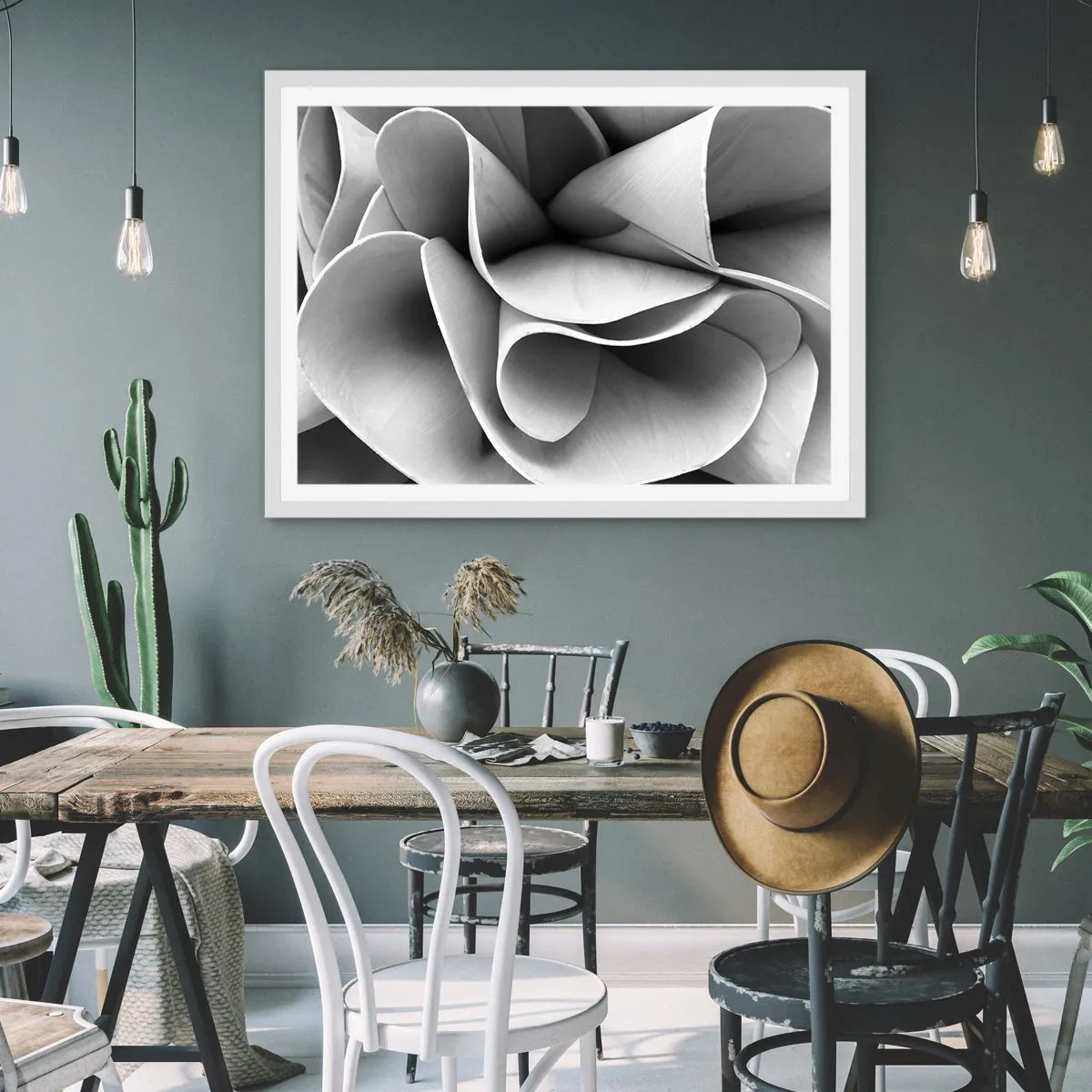 Affisch i vit ram - Det händer i rummet - 40x30 cm