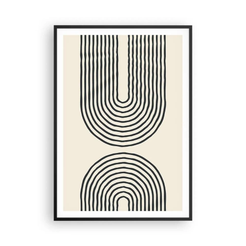 Affisch i svart ram - Om en stund... - 70x100 cm