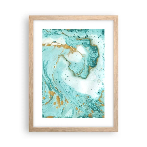 Affisch i ram av ljusek - Under stora vågen från Edo-tiden - 30x40 cm