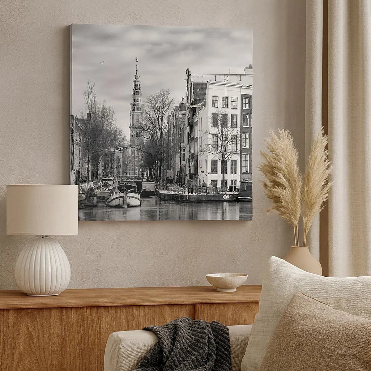 Canvastavla - Bild på duk - Amsterdam stämning - 30x30 cm