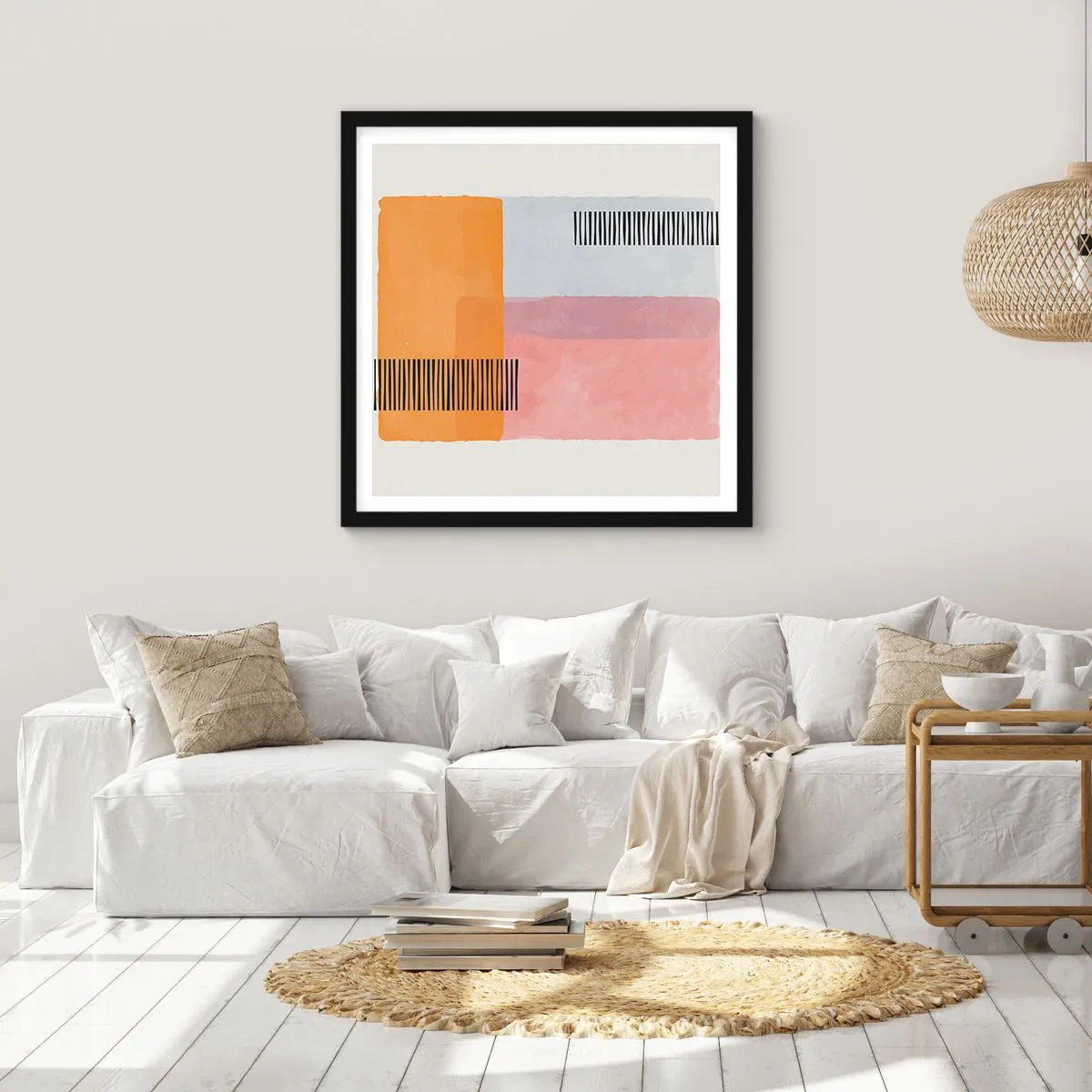 Affisch i svart ram - Från hörna till hörna - 50x50 cm