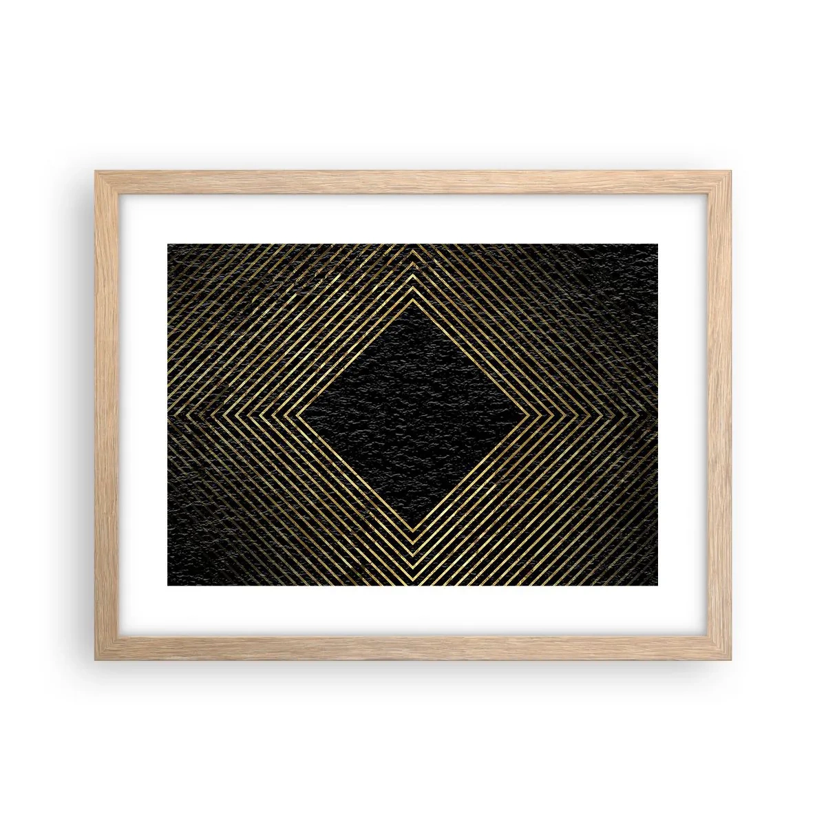 Affisch i ram av ljusek - Geometri i glamourstil - 40x30 cm