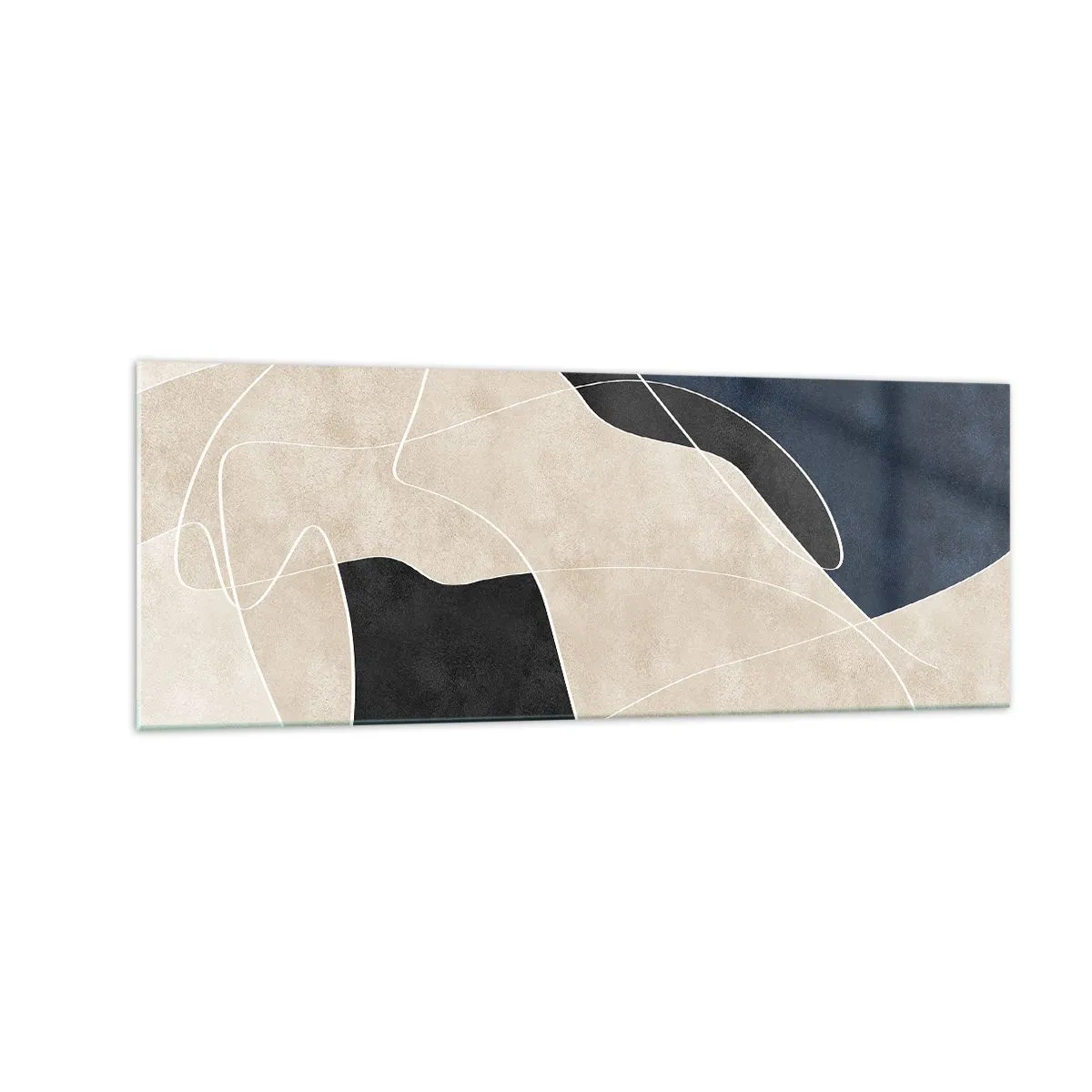 Glastavla - Bild på glas - Abstrakt komposition - färgkontrast - 140x50 cm