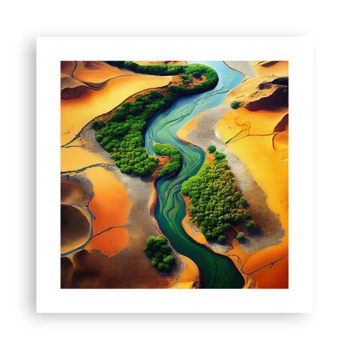 Affisch - Livgivande flod - 40x40 cm