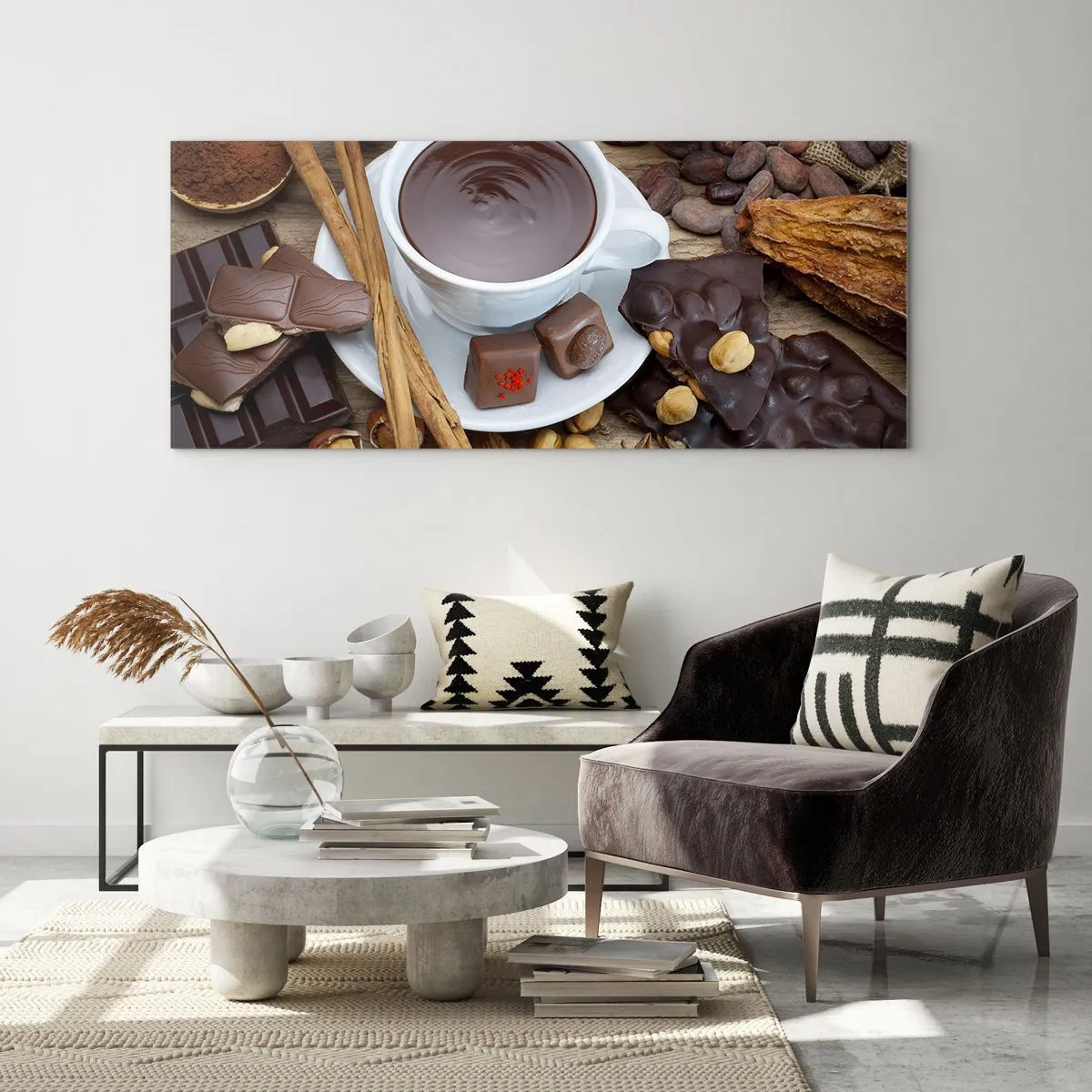 Glastavla - Bild på glas - Från sagolika chokladfabriken - 90x30 cm