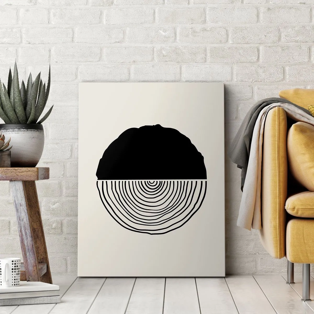 Canvastavla - Bild på duk - Hälften hälften - 55x100 cm