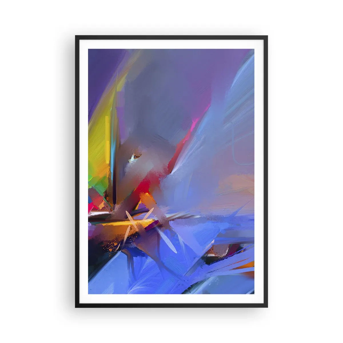 Affisch i svart ram - Snabb som en fågel - 70x100 cm