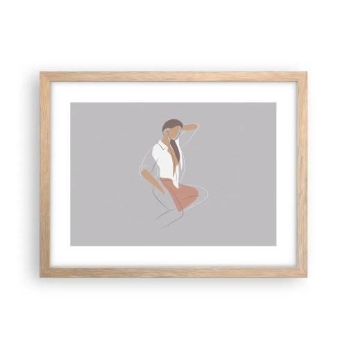 Affisch i ram av ljusek - Charmens kontur - 40x30 cm