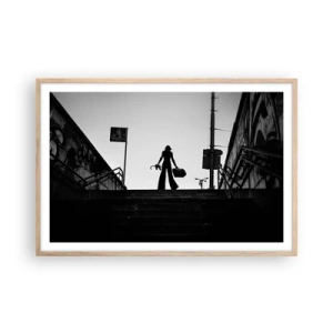 Affisch i ram av ljusek - Stadsvandring - 91x61 cm