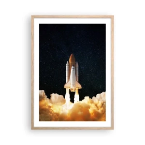Affisch i ram av ljusek - Ad astra! - 50x70 cm
