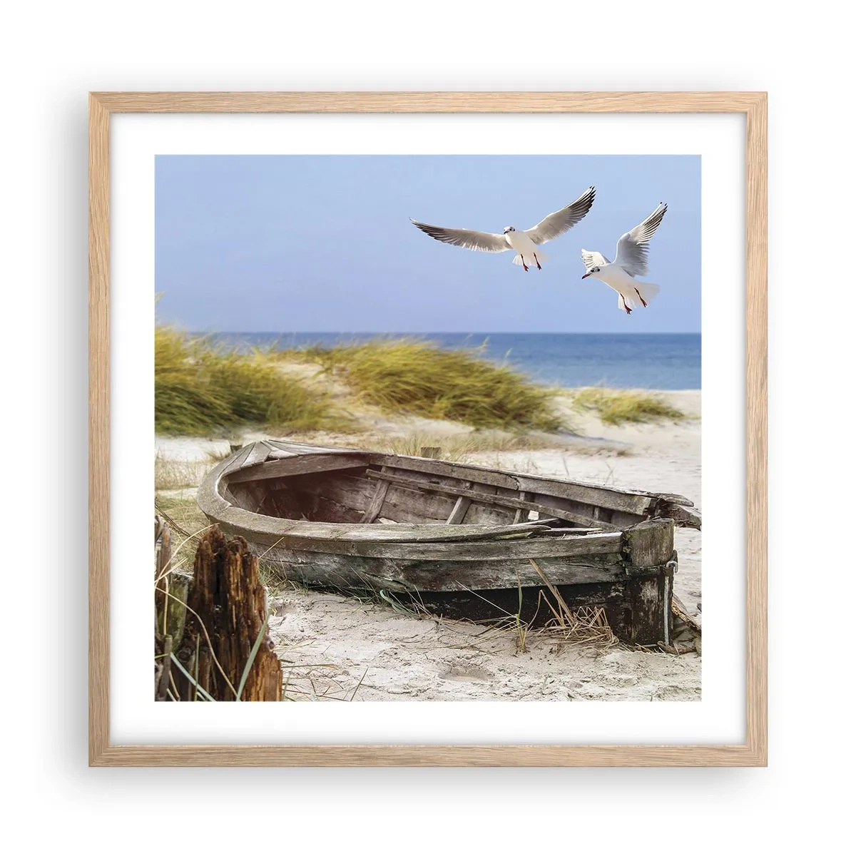 Affisch i ram av ljusek - Doppade i vinden - 50x50 cm