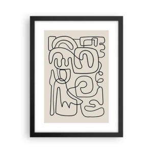 Affisch i svart ram - Följ spåret - 30x40 cm