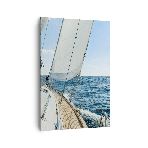 Canvastavla - Bild på duk - Heja äventyret - 70x100 cm