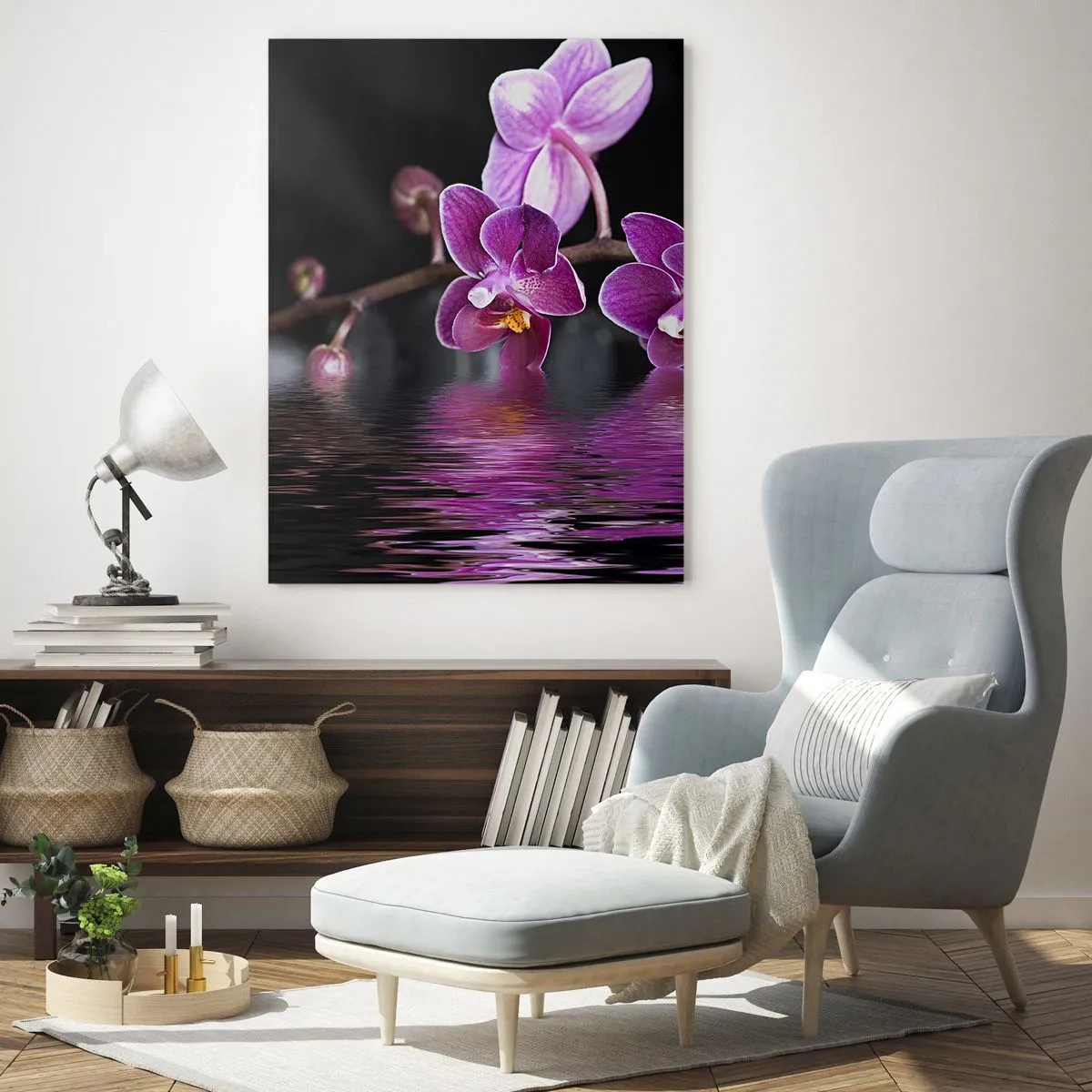 Glastavla - Bild på glas - Lila skönhet - 50x70 cm