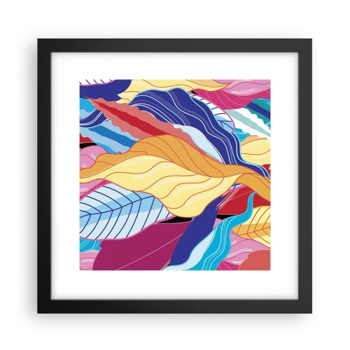 Affisch i svart ram - Färgglad röra - 30x30 cm