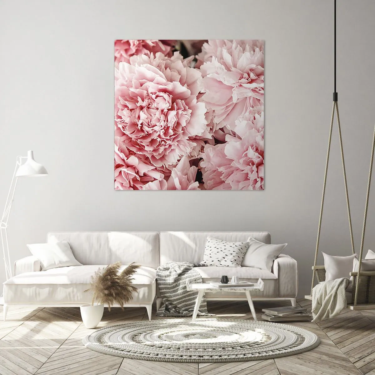 Canvastavla - Bild på duk - Rosa dröm - 60x60 cm