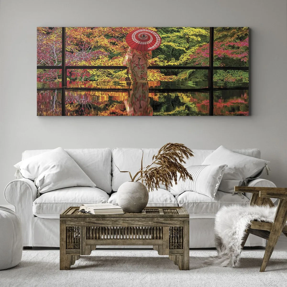 Canvastavla - Bild på duk - I naturens tempel - 140x50 cm