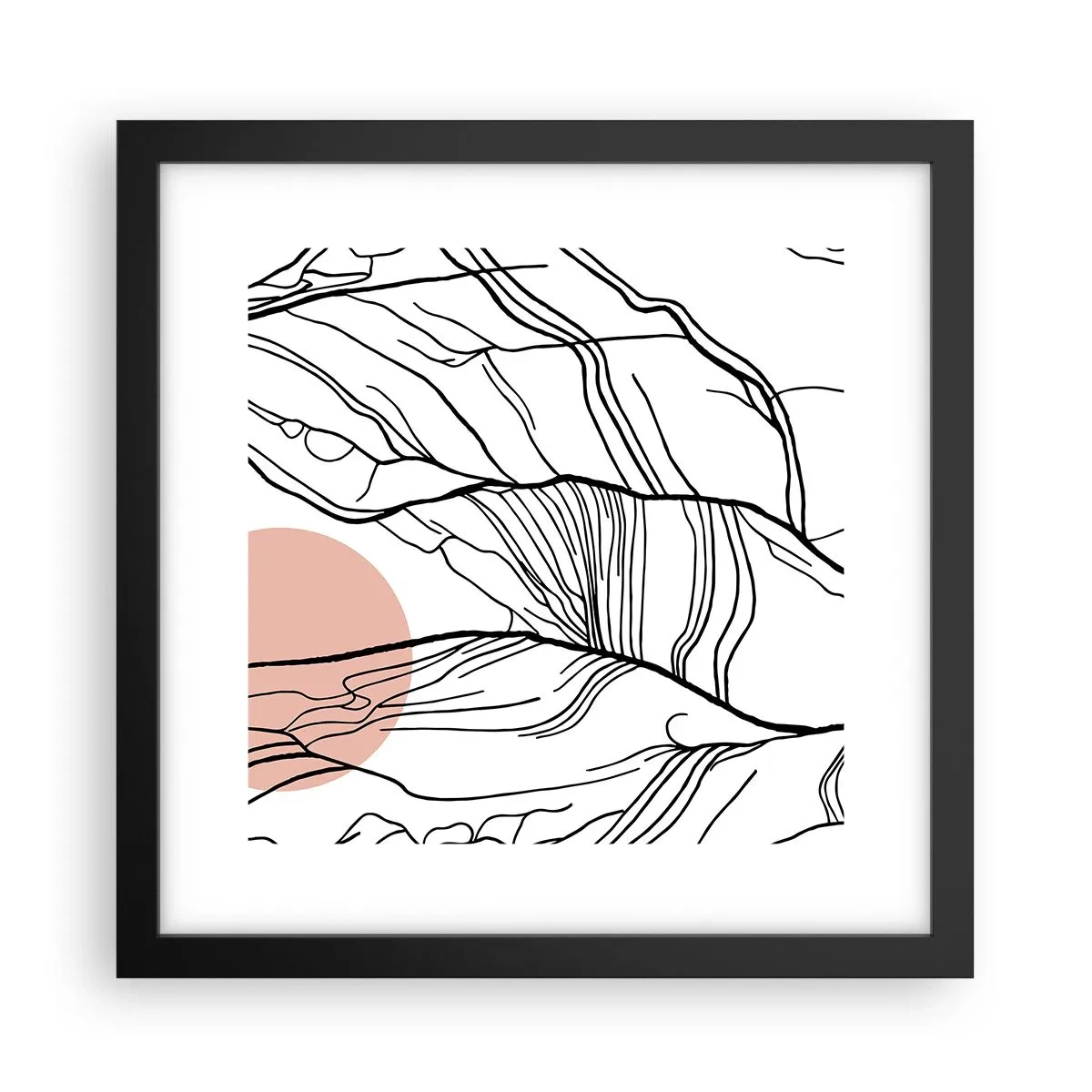Affisch i svart ram - I grenarnas nät - 30x30 cm