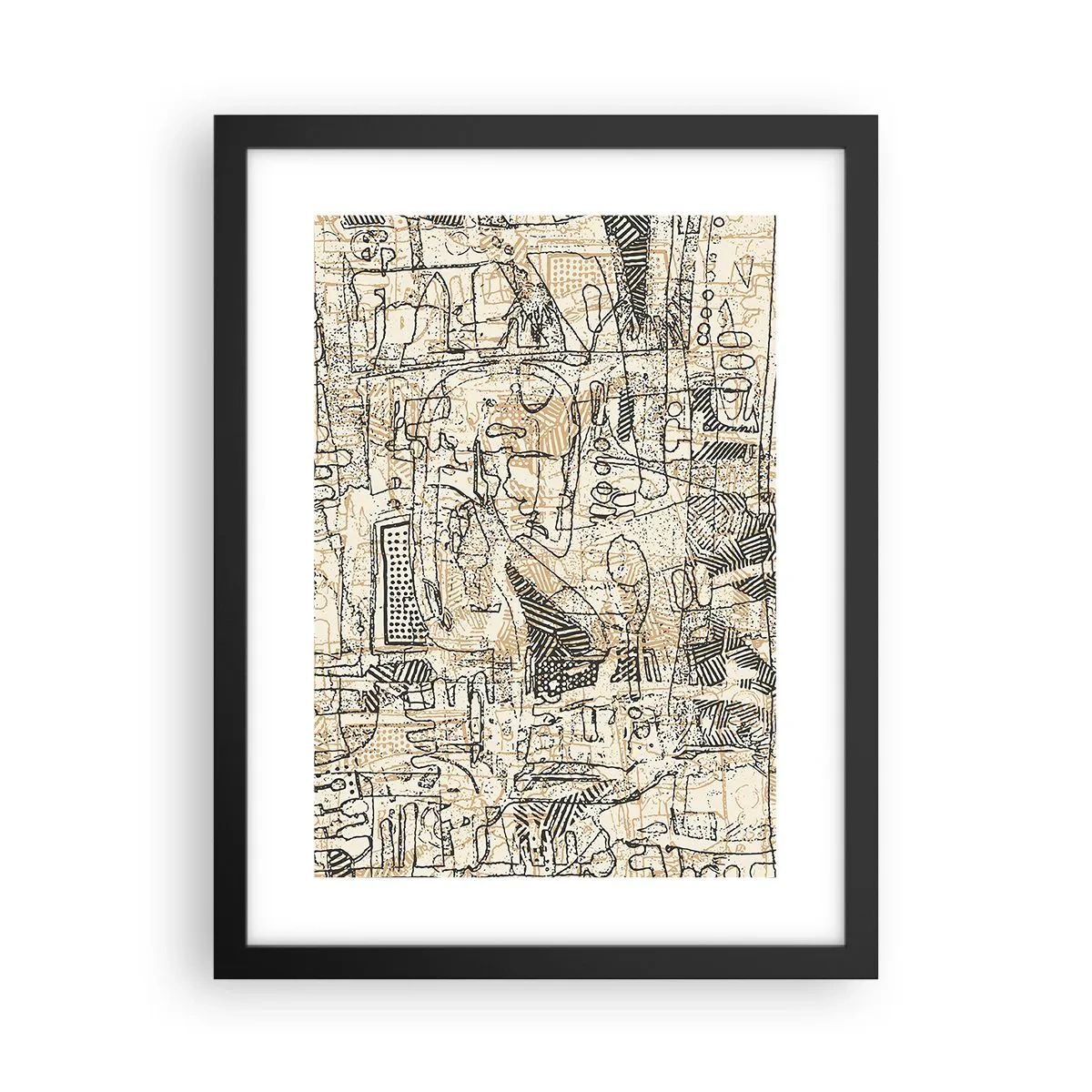 Affisch i svart ram - Väntar på avkodning - 30x40 cm