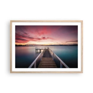 Affisch i ram av ljusek - Kvällens milda låga - 70x50 cm