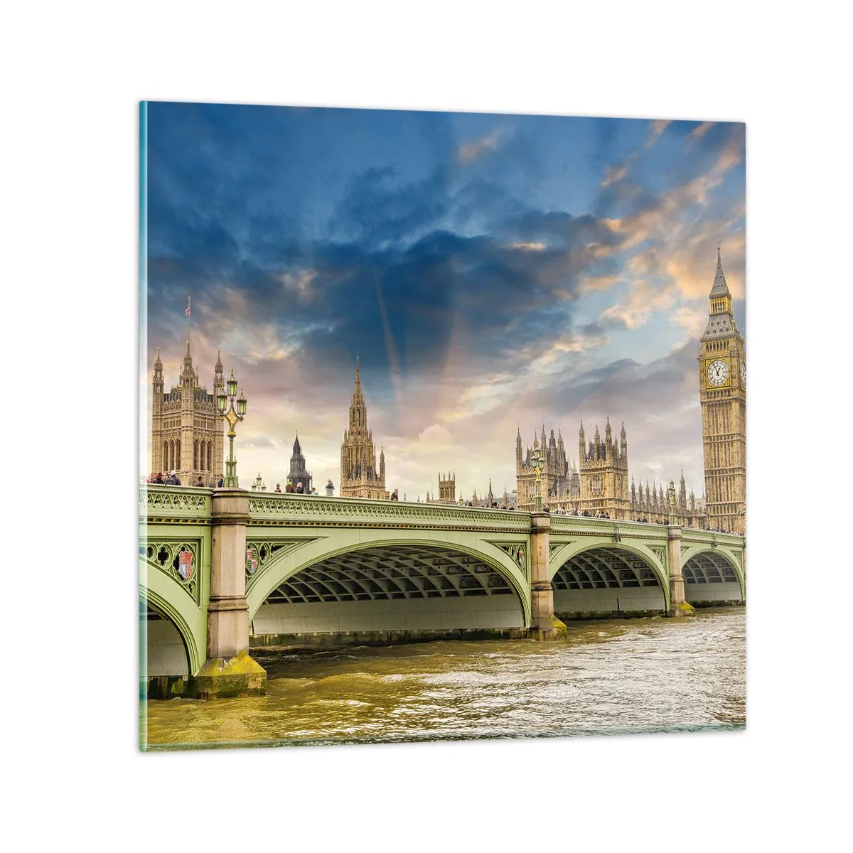 Glastavla - Bild på glas - Tiden stannade i Imperiet - 60x60 cm