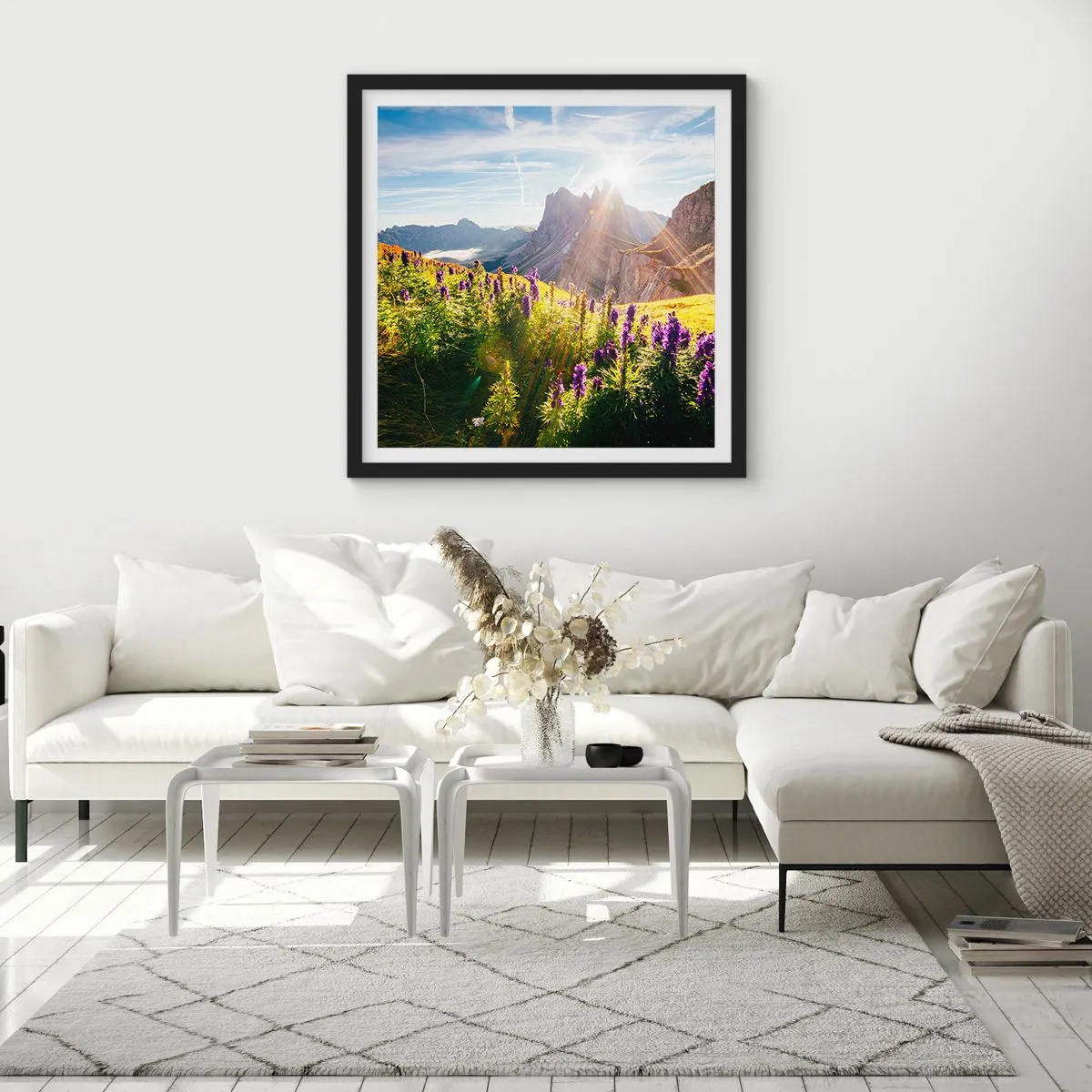 Affisch i svart ram - Örternas hemliga liv - 60x60 cm