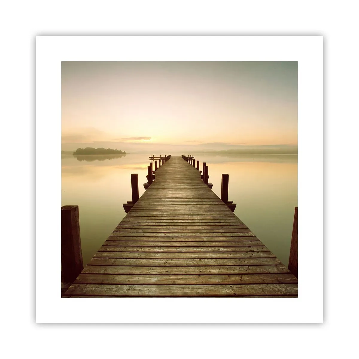 Affisch - Förgryning, gryning, ljus - 40x40 cm