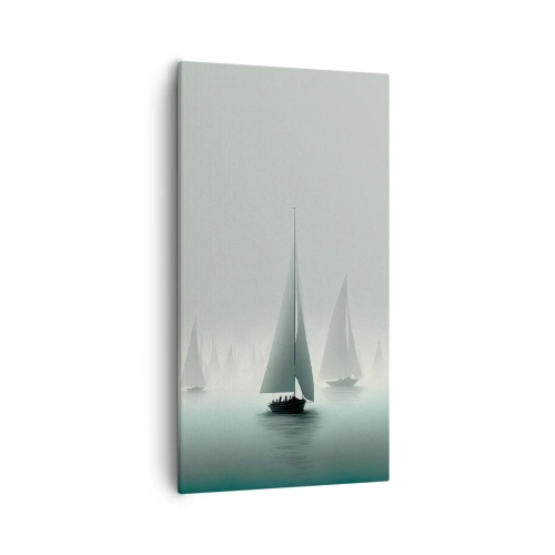 Canvastavla - Bild på duk - Byggd av dimma - 55x100 cm