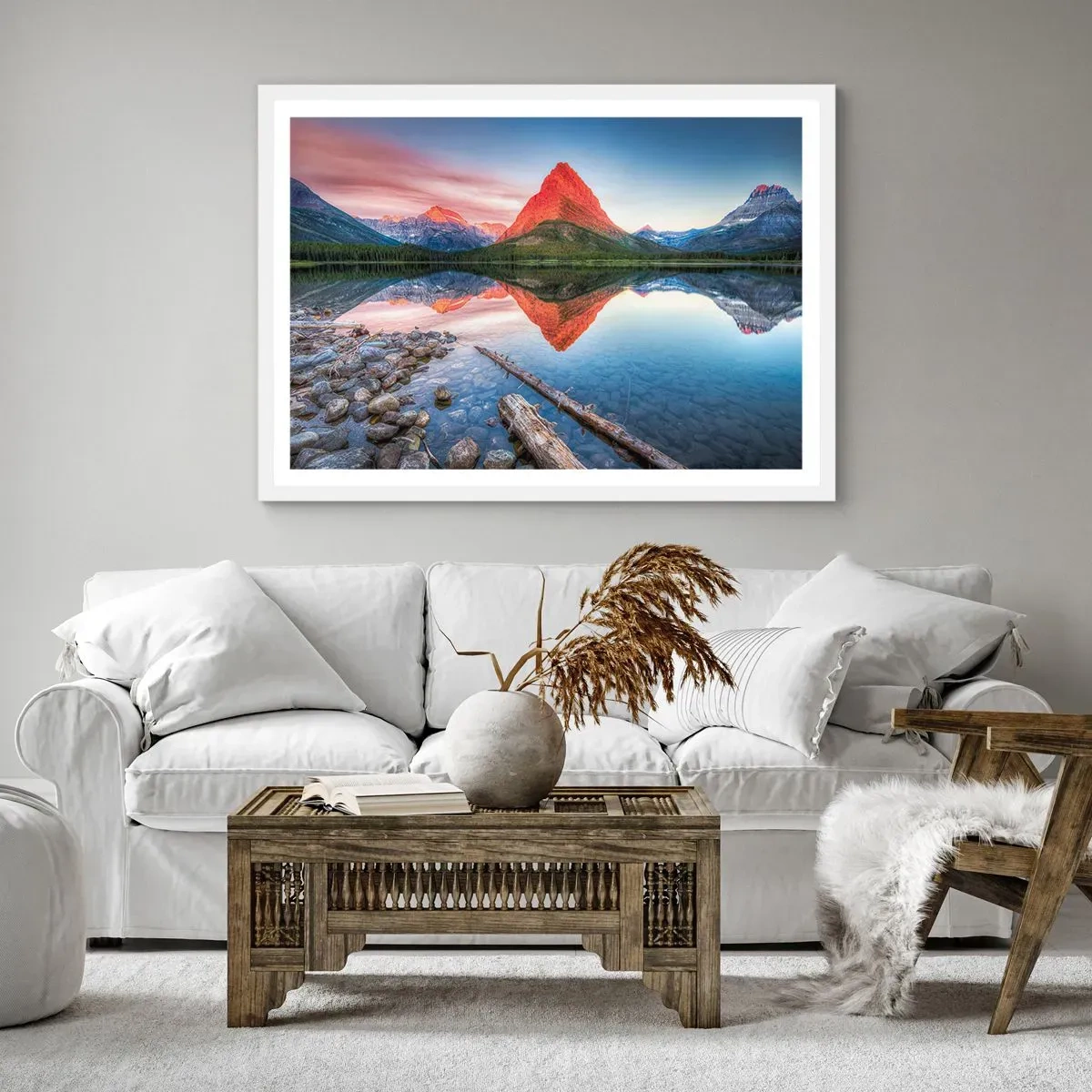 Affisch i vit ram - Glöd och kyla - 100x70 cm