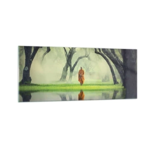 Glastavla - Bild på glas - På väg till upplysningen - 100x40 cm