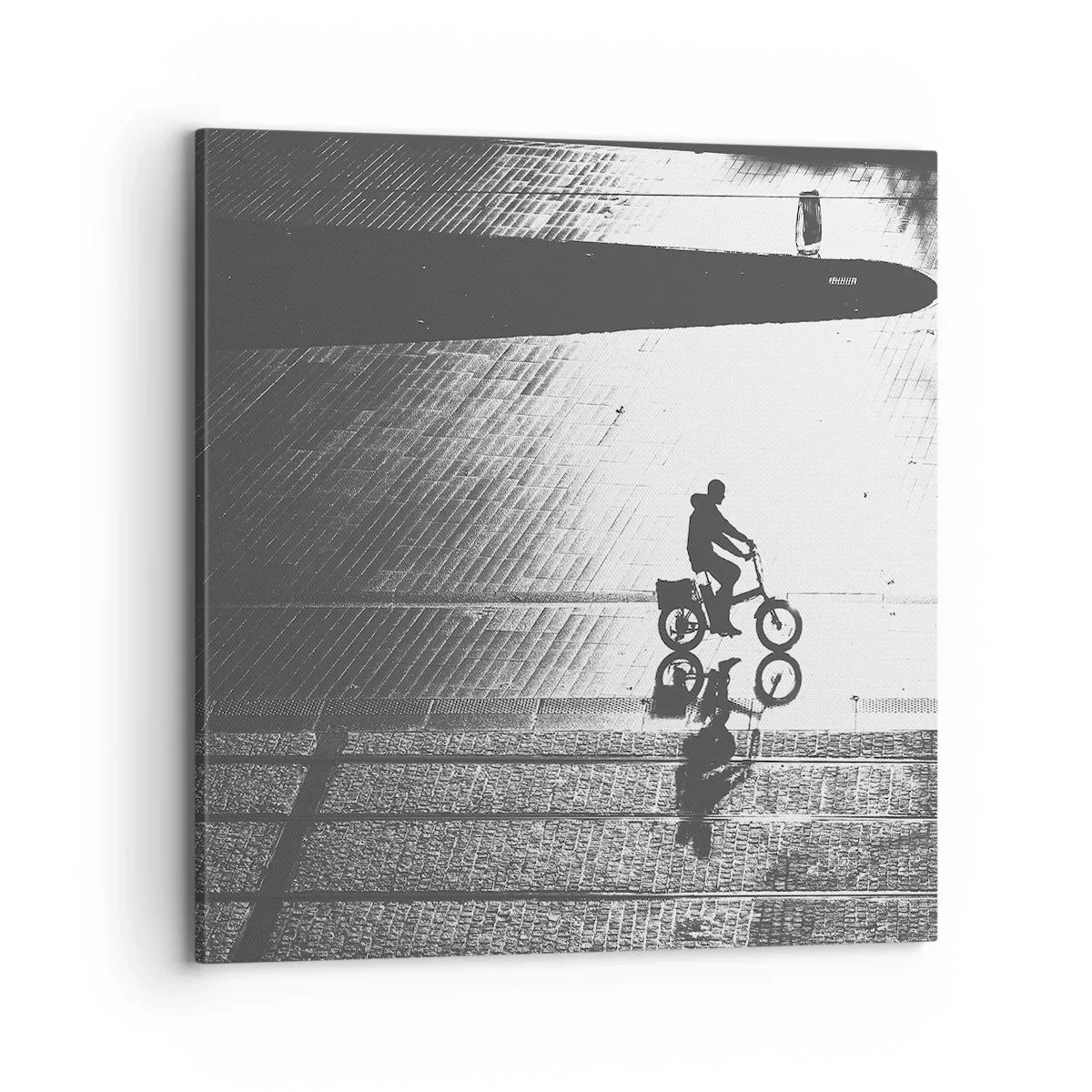 Canvastavla - Bild på duk - Rakt fram genom staden - 70x70 cm