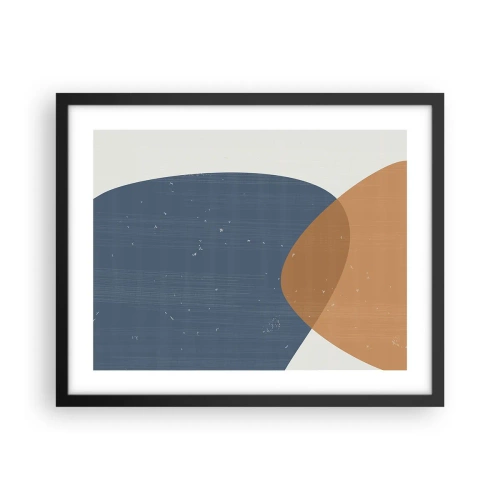 Affisch i svart ram - Ovaler och influenser - 50x40 cm
