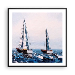 Affisch i svart ram - Vindens broderskap - 60x60 cm