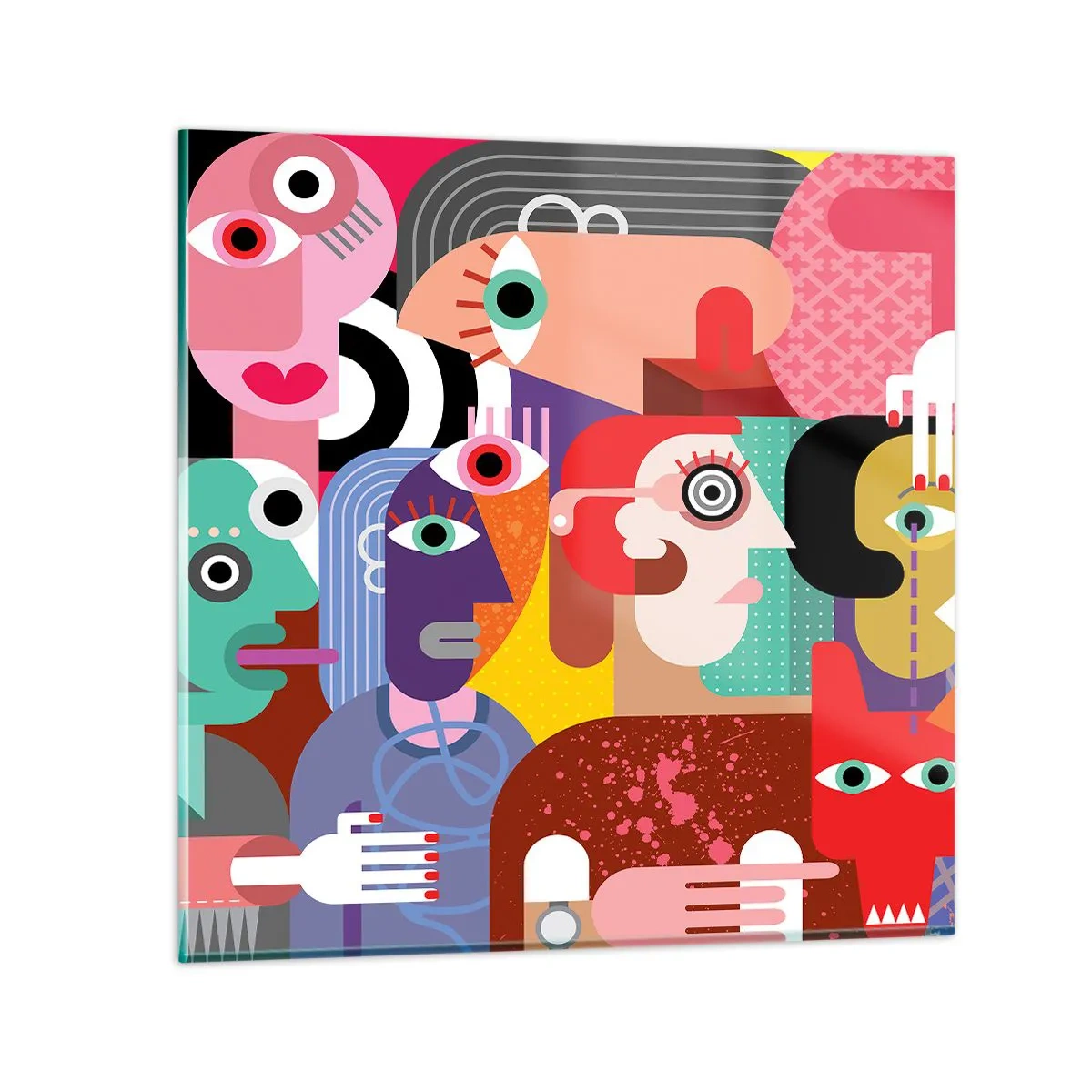 Glastavla - Bild på glas - Vi är från Picasso - 70x70 cm