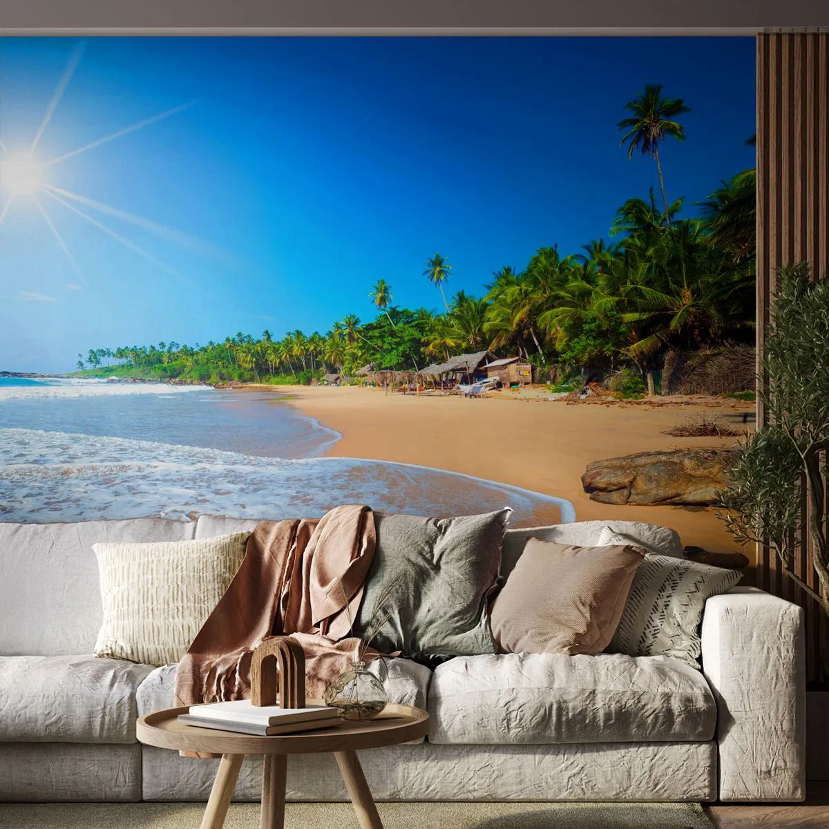 Fototapet Premium Sand - Exotisk plats för dig - Landskap, Hav, Paradise Beach - 250x175 cm