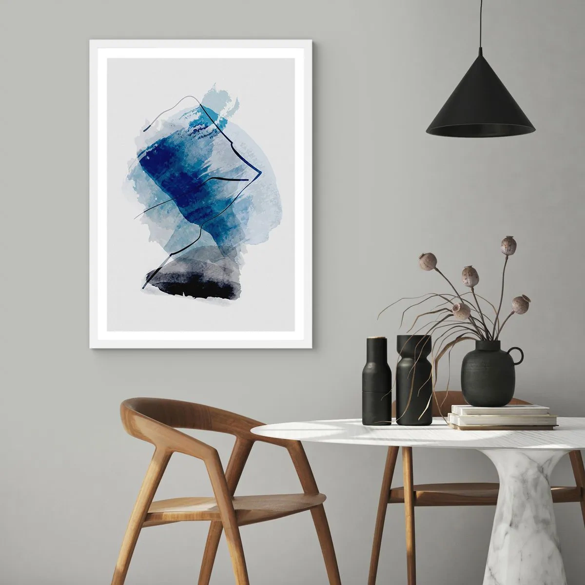 Affisch i vit ram - Isberg - 50x70 cm