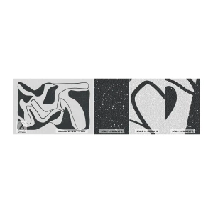 Provbit av självhäftande fototapet Deluxe Sticker - Abstrakt lek i en labyrint - Boho, Minimalism, Bit - 100x30 cm