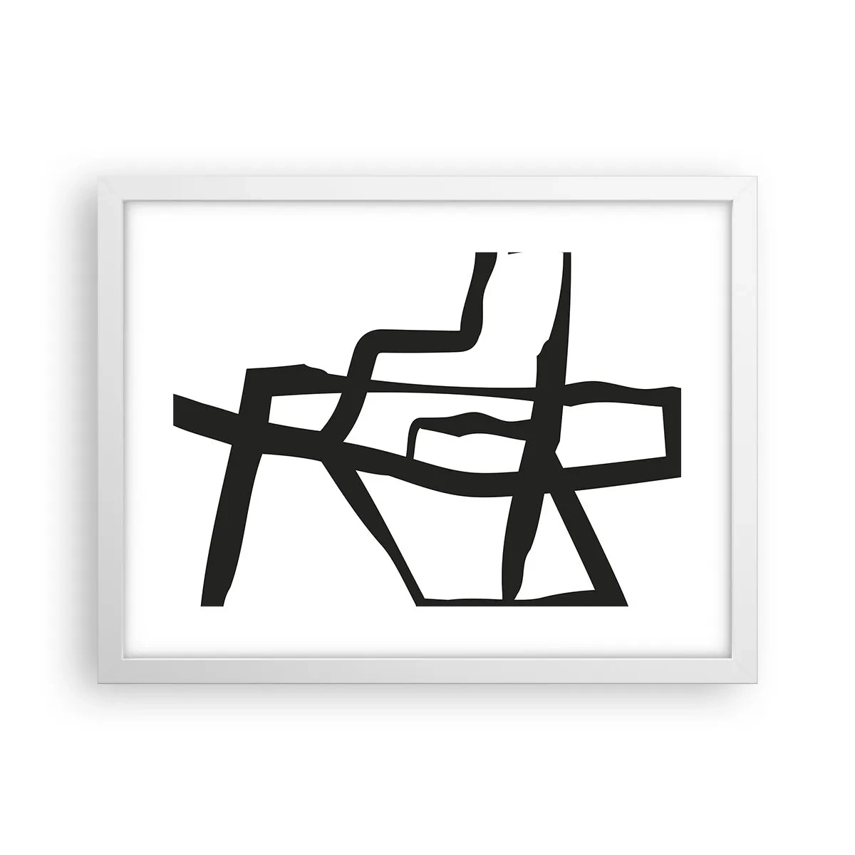 Affisch i vit ram - Svartvit konstruktion - 40x30 cm