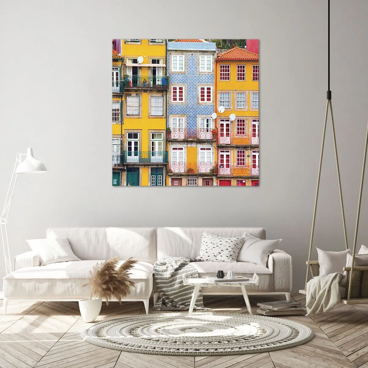 Canvastavla - Bild på duk - Gamla stans färger - 30x30 cm