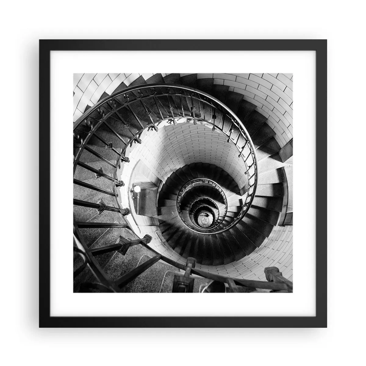 Affisch i svart ram - Högre och högre - 40x40 cm