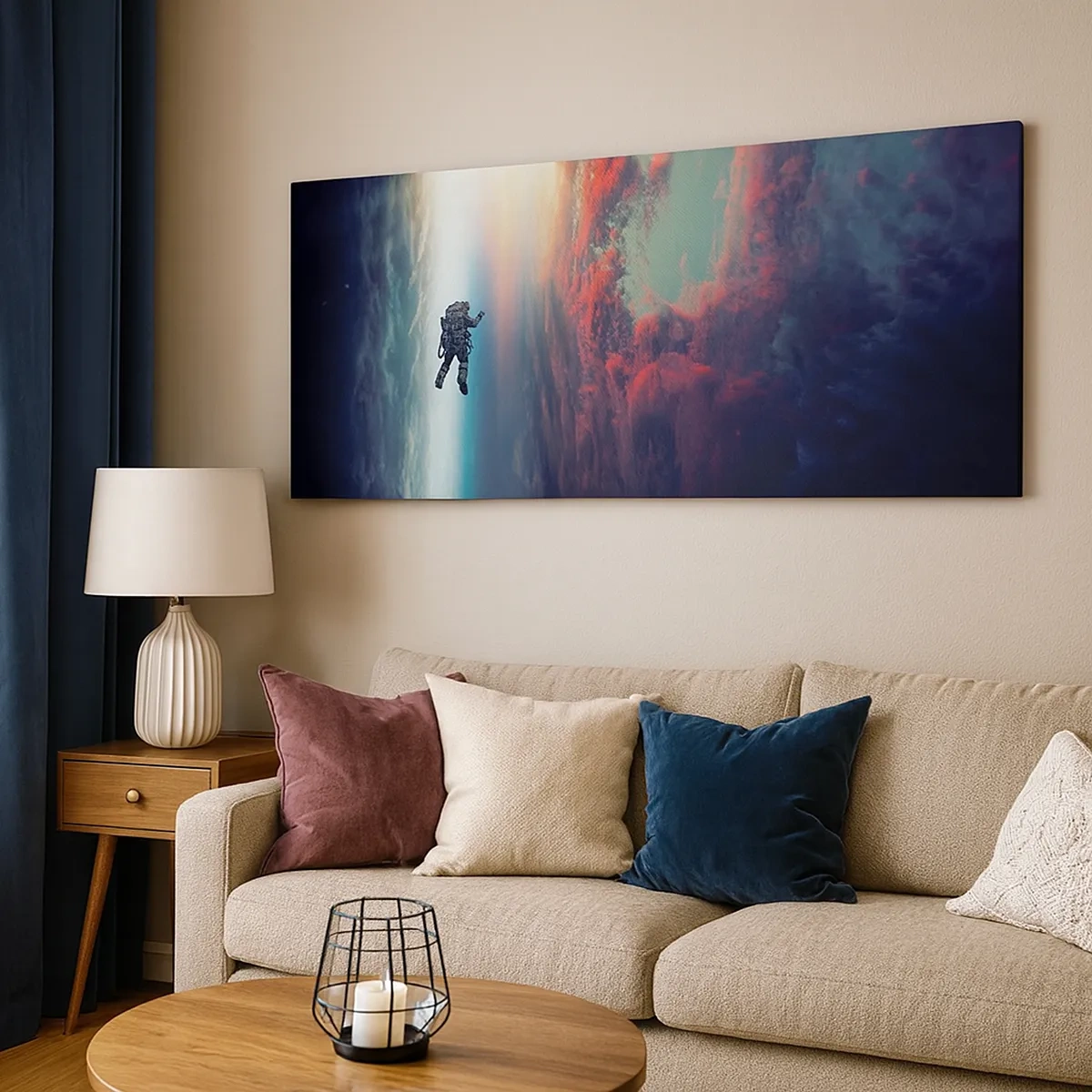 Canvastavla - Bild på duk - Stå emot universumet - 30x30 cm