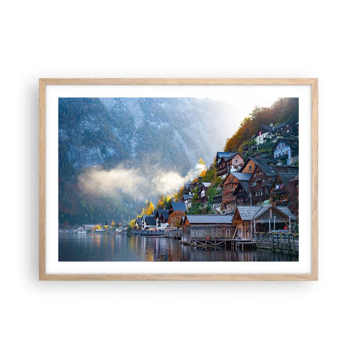 Affisch i ram av ljusek - Alpina klimat - 70x50 cm