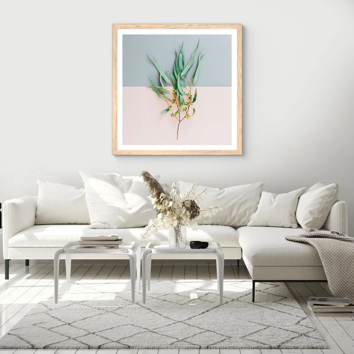 Affisch i ram av ljusek - Pastellens subtilitet - 40x40 cm