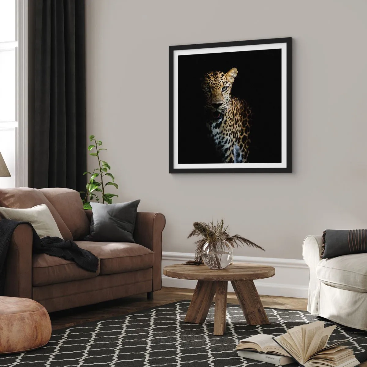 Affisch i svart ram - Mörk skönhet - 60x60 cm