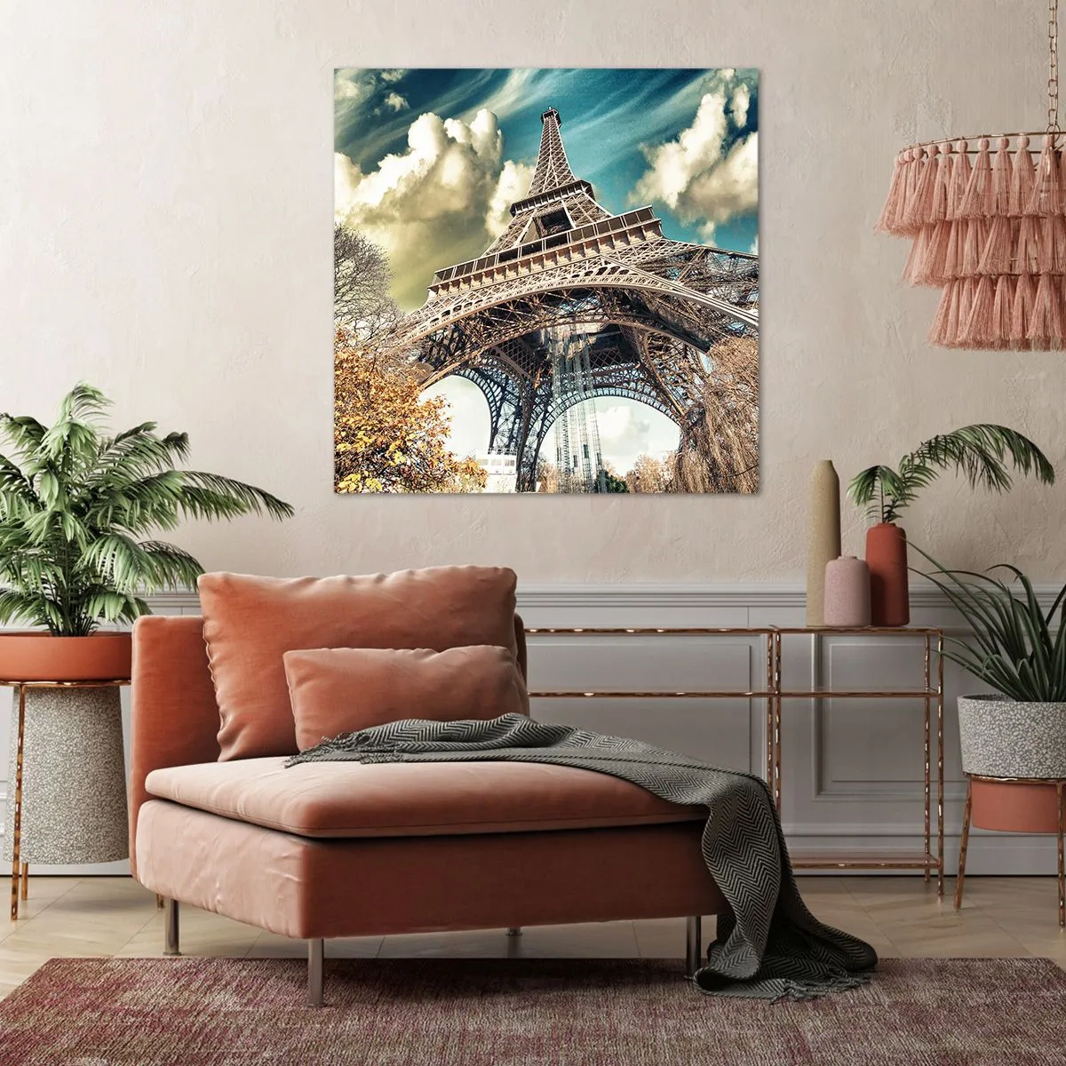 Canvastavla - Bild på duk - Och på hösten i Paris... - 50x50 cm