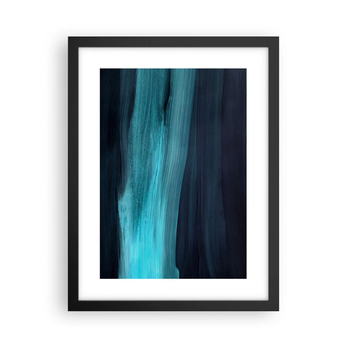 Affisch i svart ram - Flyt med strömmen - 30x40 cm