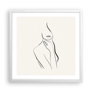Affisch i vit ram - Melankolins våg - 50x50 cm