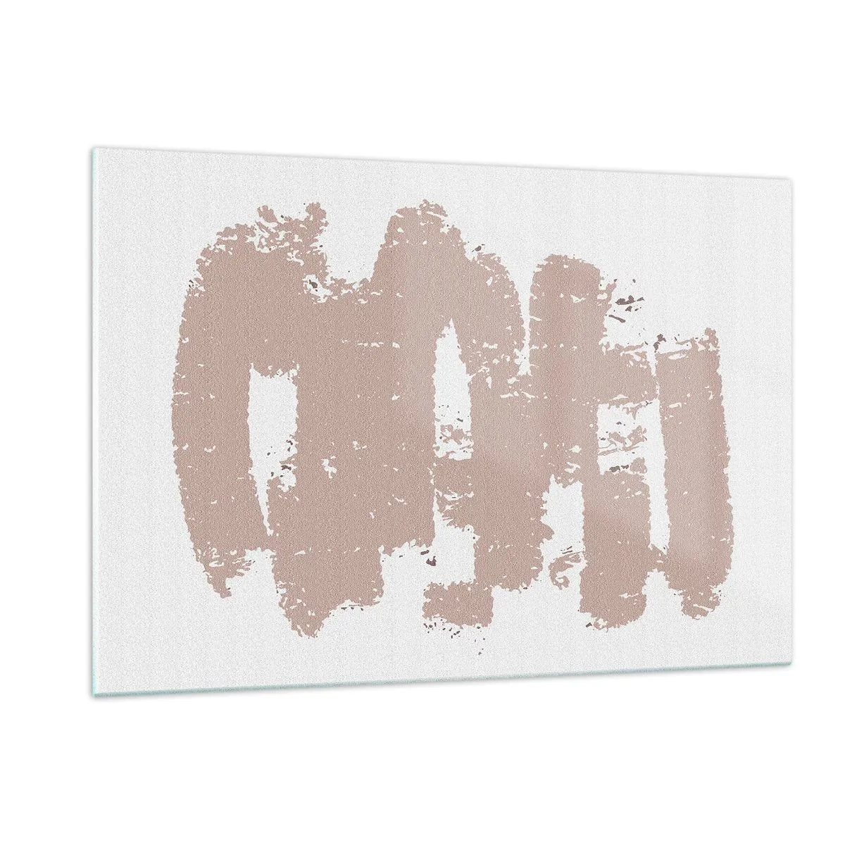 Glastavla - Bild på glas - Abstraktion i mjuk rosa - 120x80 cm